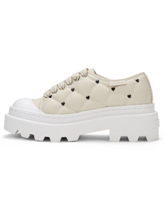 Низкие кеды Canvas Athletic Shoes женские однотонные, Chalk белый Charles&keith