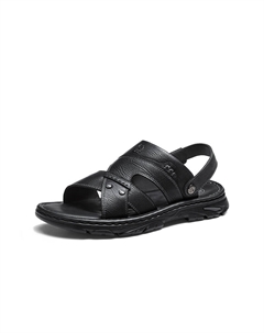 Пляжные шлепанцы мужские черно-коричневые, черный Camel