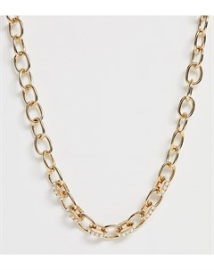 Эксклюзивное золотистое ожерелье цепочка с искусственным жемчугом Liars & lovers