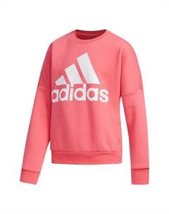 Свитшот Pink/White для подростков, белый Adidas