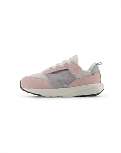 Серые розовые детские ботинки 370 Abrasion Resistant для малышей, серый/розовый New balance