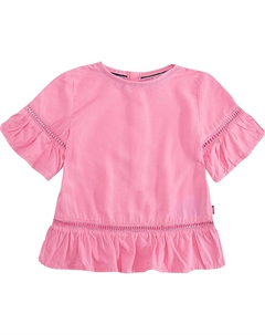 Топ с короткими рукавами и оборками для девочек, Sachet Pink Levi's®