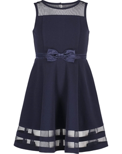 Платье для вечеринки без рукавов для девочек, облегающий силуэт, круглый вырез и застежка-молния сзади, Navy Calvin klein