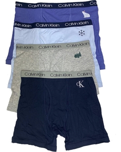 Подарочный набор из 4 пар трусов-боксеров Big Boys Cotton, B(158302-801)/O Calvin klein