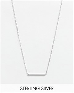 Серебряное ожерелье цепочка с подвеской планкой DesignB Designb london