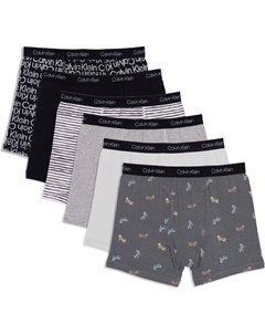 Комплект из 6 трусов-боксеров для мальчиков, Motorcycle Calvin klein