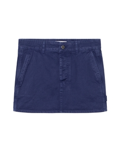 Джинсовая мини-юбка с логотипом, синий Miu miu