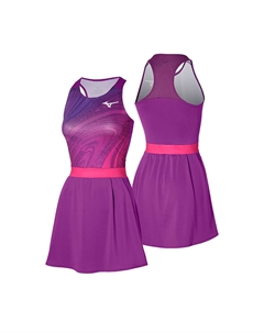 Женское платье без рукавов, темно-фиолетовый Mizuno