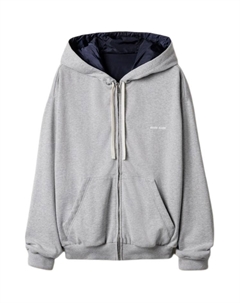 Застёгивающаяся худи на молнии, серый Miu miu