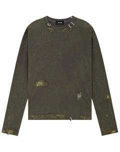 Футболка с эффектом выцветания, серый We11done