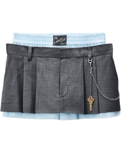 Юбка с плиссированными деталями, серый Alexander wang