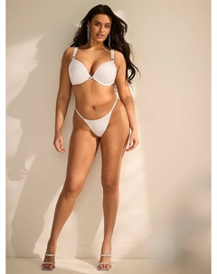 Бюстгальтер пуш-ап с бретельками и рассеянным блеском, shine strap coconut white Very sexy