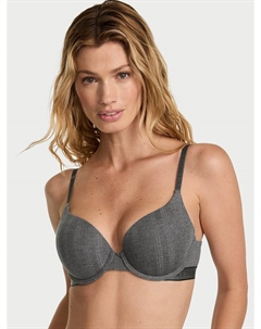 Бюстгальтер пуш-ап из ультратонкого модала Perfect Shape, cotton rib heather anthracite The t-shirt