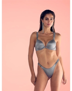 Бюстгальтер пуш-ап с бретельками и рассеянным блеском, shine strap asteroid grey Very sexy