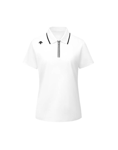 Женская поло для тренировок, белый Descente
