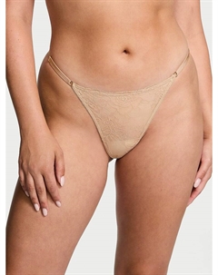 Трусики-Стринги с V-образным вырезом из розового кружева, lace praline Very sexy