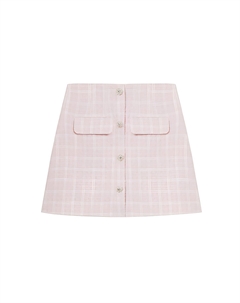 Мини-юбка в клетку Self portrait, красный/розовый Self-portrait