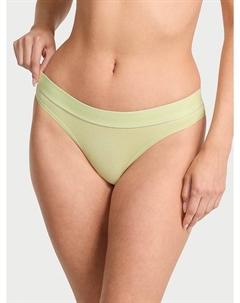Хлопковые трусики-стринги с логотипом, reed green Cotton