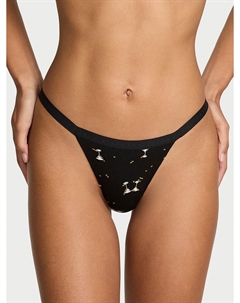 Трусики-Стринги из эластичного хлопка, smooth black martinis Victoria's secret