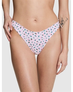 Хлопковые трусики-стринги с завязками по бокам, smooth tulip floral print Pink®