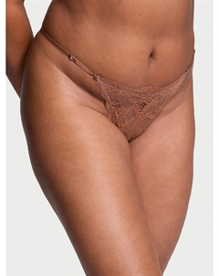 Кружевные трусики-стринги с регулируемой V-образной застежкой, lace caramel Dream angels