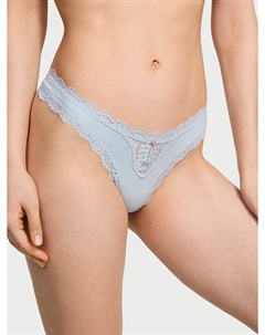 Трусики-Стринги с кружевной отделкой, lace trim palest blue Dream angels