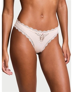 Трусики-Стринги с кружевной отделкой, lace trim purest pink Dream angels