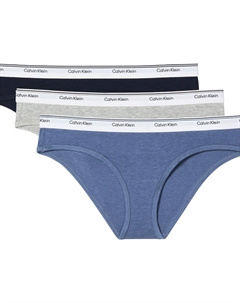Женские трусики-бикини Balance из эластичного хлопка, 3 шт. в упаковке, Shoreline/Grey Heather/Scorched Denim Calvin klein
