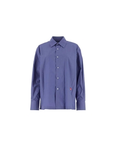 Рубашка с вышитым логотипом и пуговицами, синий Alexander wang