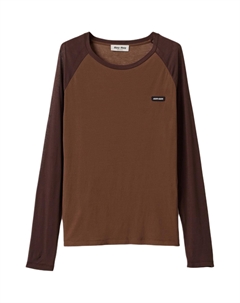 Футболка женская Cinnamon, коричневый Miu miu