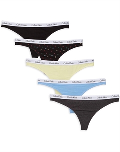 Женские трусики-стринги Carousel Logo из хлопка и эластичного хлопка, упаковка, B(Qp2140-911)/B Calvin klein