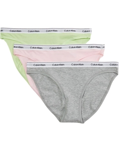 Комплект из 3 женских трусиков-бикини с современным логотипом, Highline Green/Buff Pink/Grey Heather Calvin klein