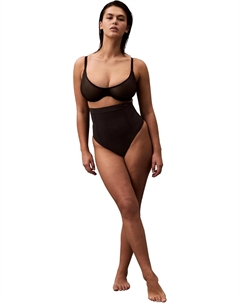 Утягивающие трусики-стринги с высокой талией Women's Shapewear Secure Sculpt, Black Calvin klein