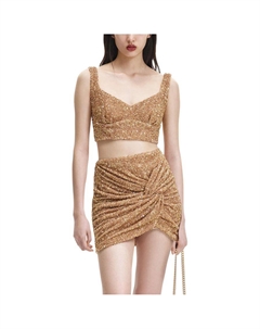 Женский топ Self portrait золотой Self-portrait