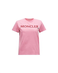 Футболка Enfant Logo Embroidered Crewneck, розовый Moncler