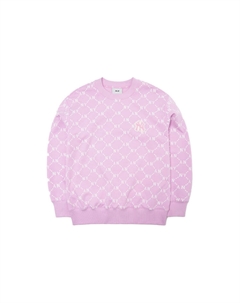 Свитшот с базовым логотипом унисекс розовый Mlb