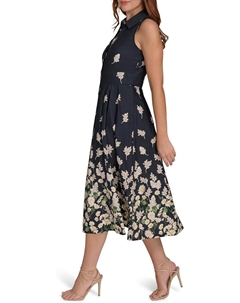 Женское платье миди без рукавов с воротником и пуговицами спереди от, Sky Captain Multi Tommy hilfiger