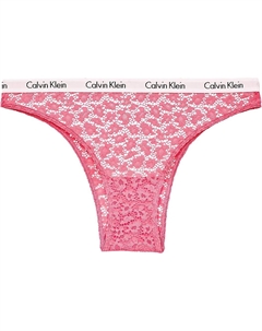 Женские бразильские трусы-боксеры Carousel Lace, 1 шт., Pink(Qd3859-670)/White Calvin klein