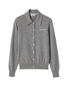 Кашемировый кардиган, серый Miu miu