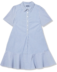 Женское платье-рубашка без рукавов с поясом и принтом пейсли от, Marina Blue/Bright White Tommy hilfiger