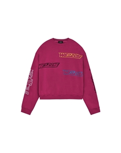 Свитшот унисекс розовый We11done