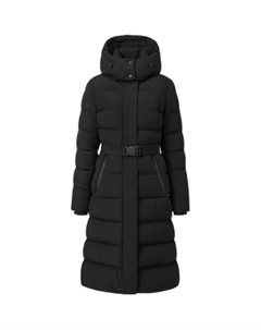 Коралия Сити Пальто с капюшоном и поясом, черный Mackage