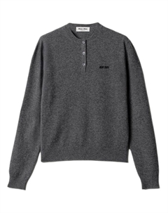 Осенняя коллекция FW25 кашемировый свитер женский, серый Miu miu