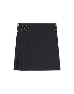 Юбка плиссе High Waisted Kilt, черный Givenchy