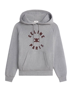 Худи с принтом логотипа на шнурке, серый Celine