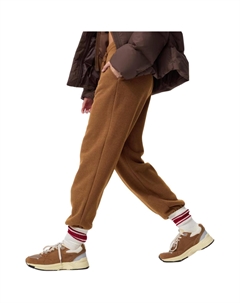 Женские повседневные брюки коричневого цвета Uniqlo