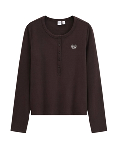 Футболка женская, коричневый Gap