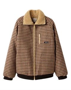 Куртка с логотипом на молнии, коричневый Miu miu