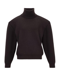 Свитер с воротником-водолазкой, темно-коричневый Saint laurent