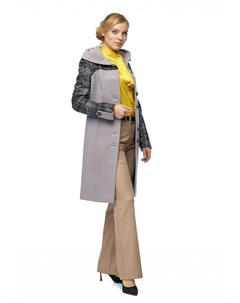 Женское пальто из текстиля с капюшоном Мосмеха